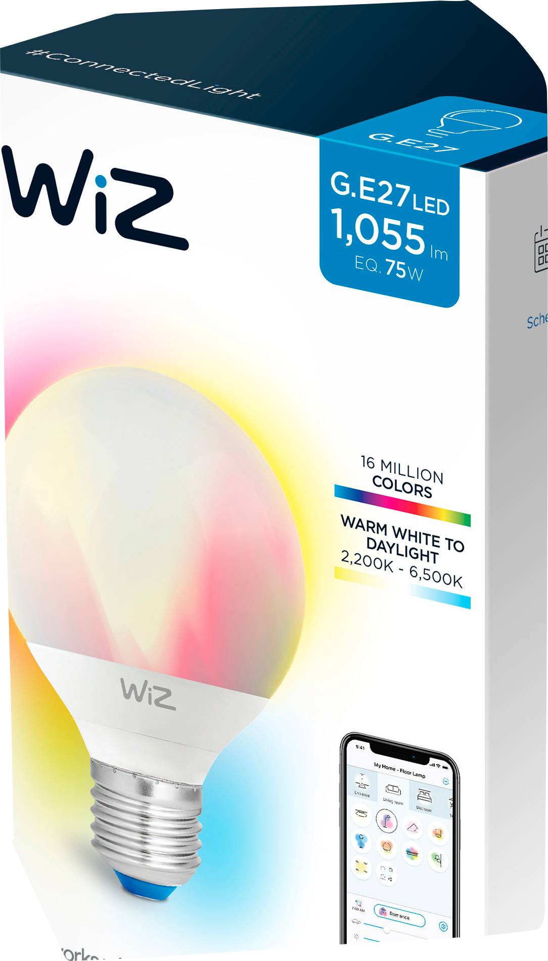 WiZ WiZ WZ20089581 LEDlamp Energielabel A+ (A++ E) E27 12 W RGB