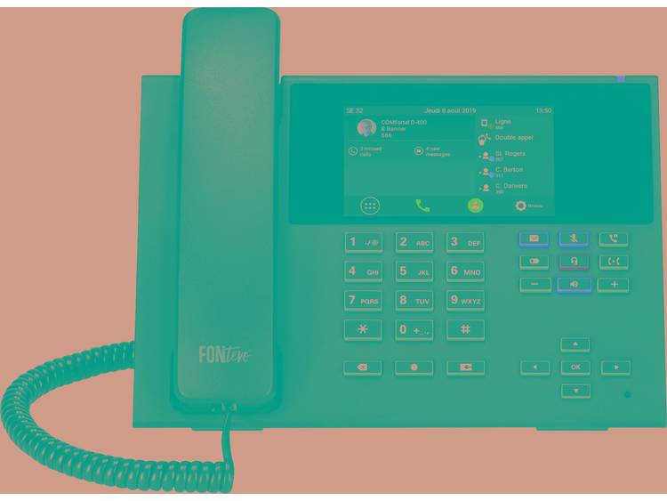 Auerswald COMfortel D-400 VoIP-systeemtelefoon Zwart
