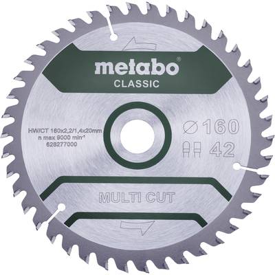 zweep hier Lastig Metabo MULTI CUT CLASSIC 628277000 Cirkelzaagblad 160 x 20 x 1.4 mm Aantal  tanden: 42 1 stuk(s) kopen ? Conrad Electronic