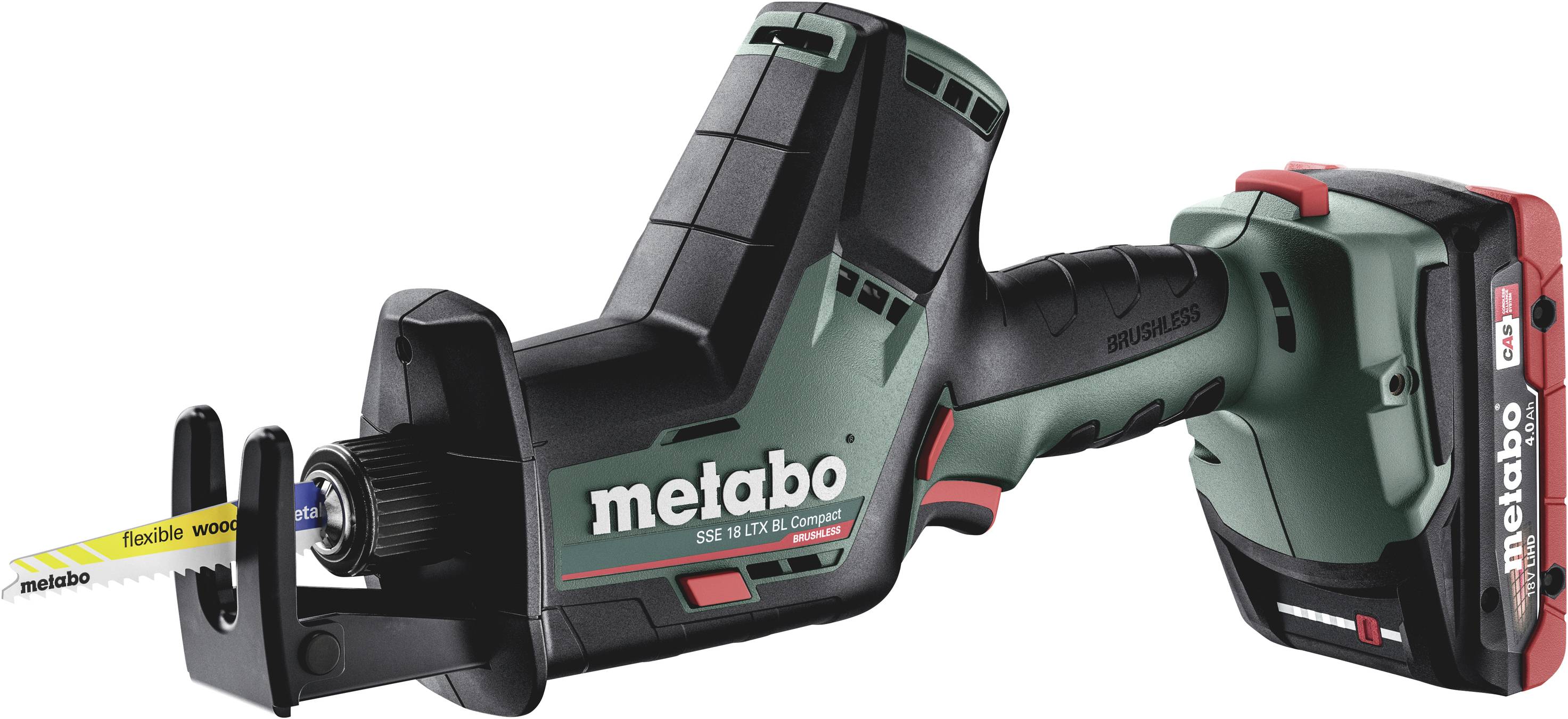 Metabo SSE 18 LTX BL Compact 602366800 Accu-reciprozaag Incl. 2 accu's, Incl. koffer 18 V 4.0 Ah