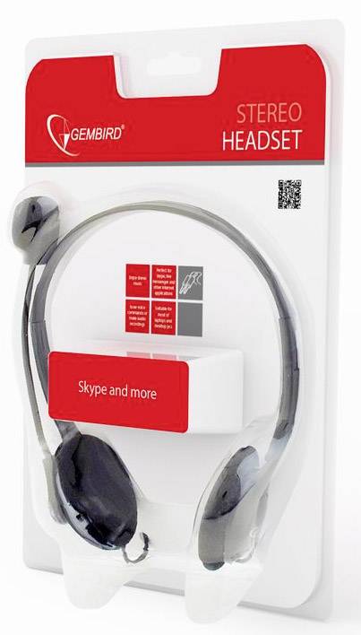 GEMBIRD MHS-123 Hoofdtelefoon met microfoon; zwart; Jack 3,5mm x2; 1,8m; 32Ω - 1 stuk-1