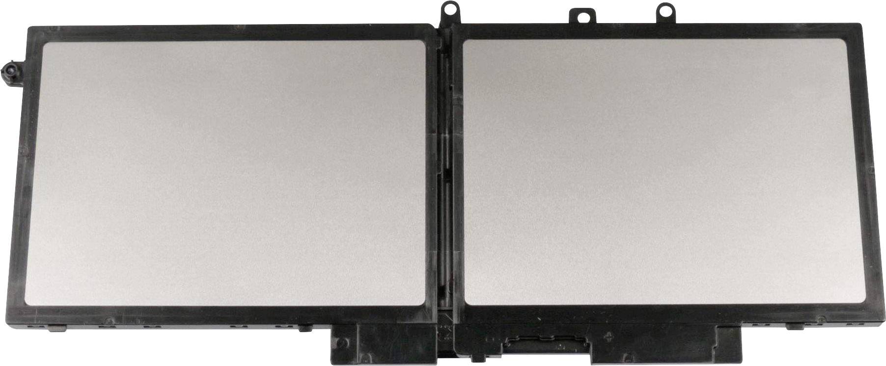 'Open laptopscherm met een grijze oppervlakte, zonder zichtbare scherminhoud. Zwarte rand om de schermen.'