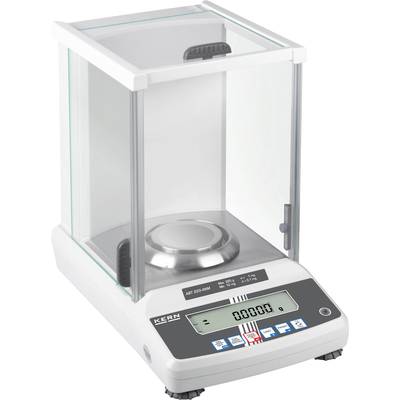 Precisieweegschaal met digitaal display, toont '0,0000 g'. Omgeven door een transparante kamer voor nauwkeurige metingen.