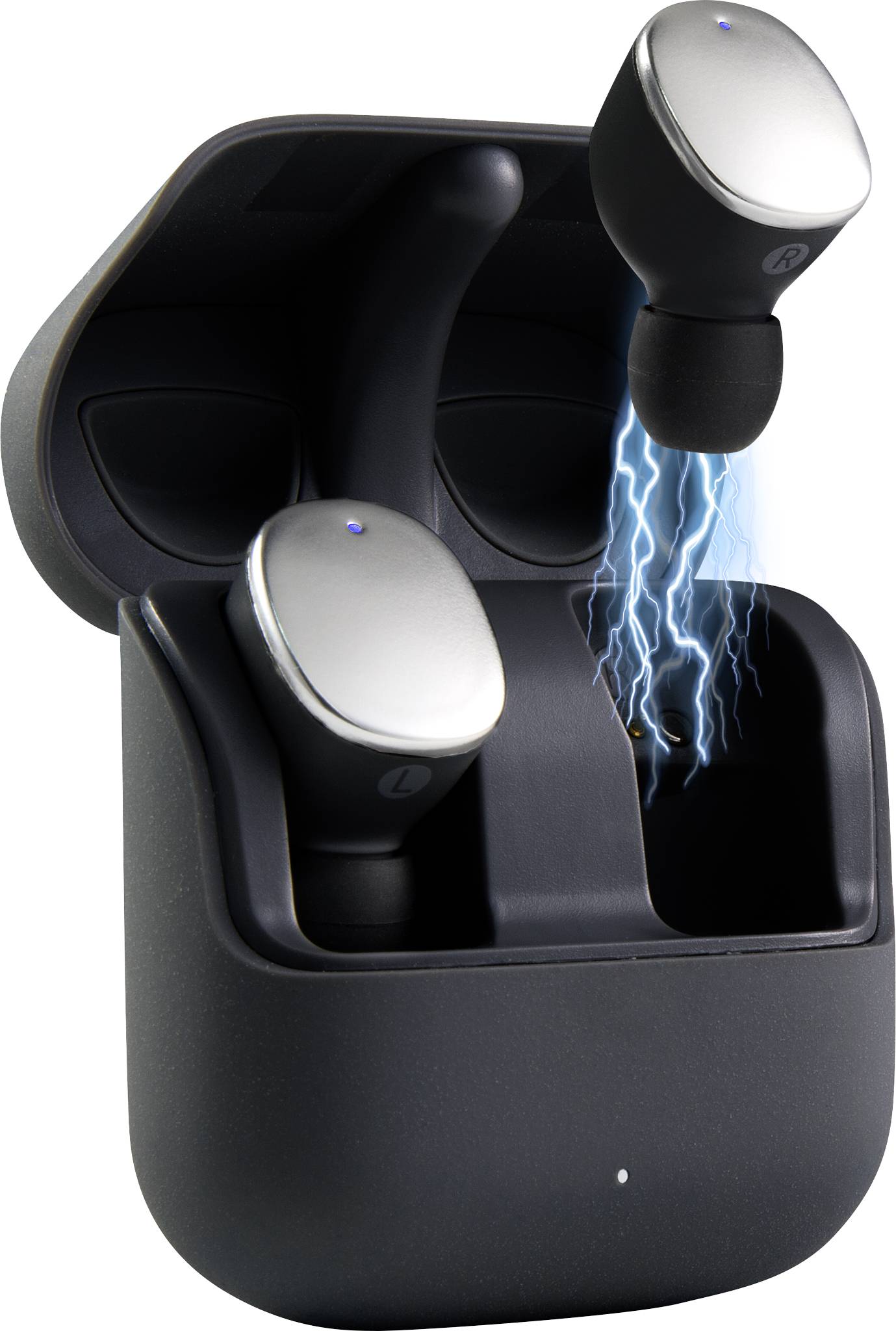 Renkforce RF-TWS-500 Bluetooth In Ear hörlurar In-ear Headset Svart