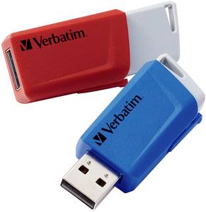 Conrad Verbatim V Store N CLICK USB-stick 32 GB Rood, Blauw 49308 USB-A 3.2 Gen 1 aanbieding