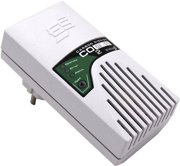 Schabus GX-D1 Kooldioxidemelder  Met interne sensor werkt op het lichtnet Detectie van Binnenlucht