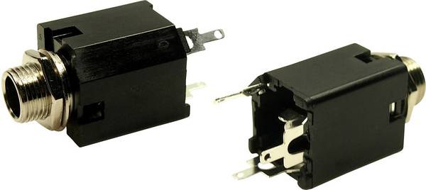 Cliff FM6703 Jackplug 6,35 mm Bus, inbouw verticaal Aantal polen: 3 Stereo 1 stuk(s)