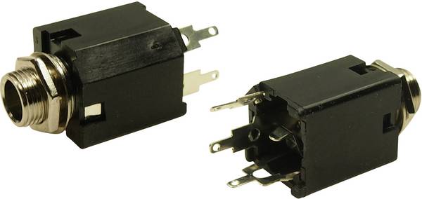 Cliff FM6704 Jackplug 6,35 mm Bus, inbouw verticaal Aantal polen: 2 Mono  1 stuk(s)