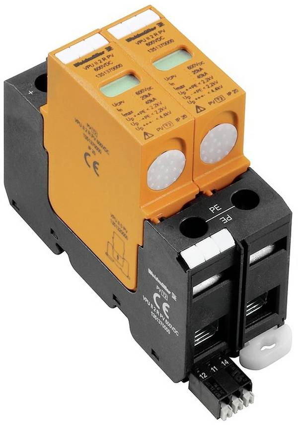 Weidmüller 1351370000 VPU II 2 R PV 600V DC Overspanningsafleider 25 kA 1 stuk(s)
