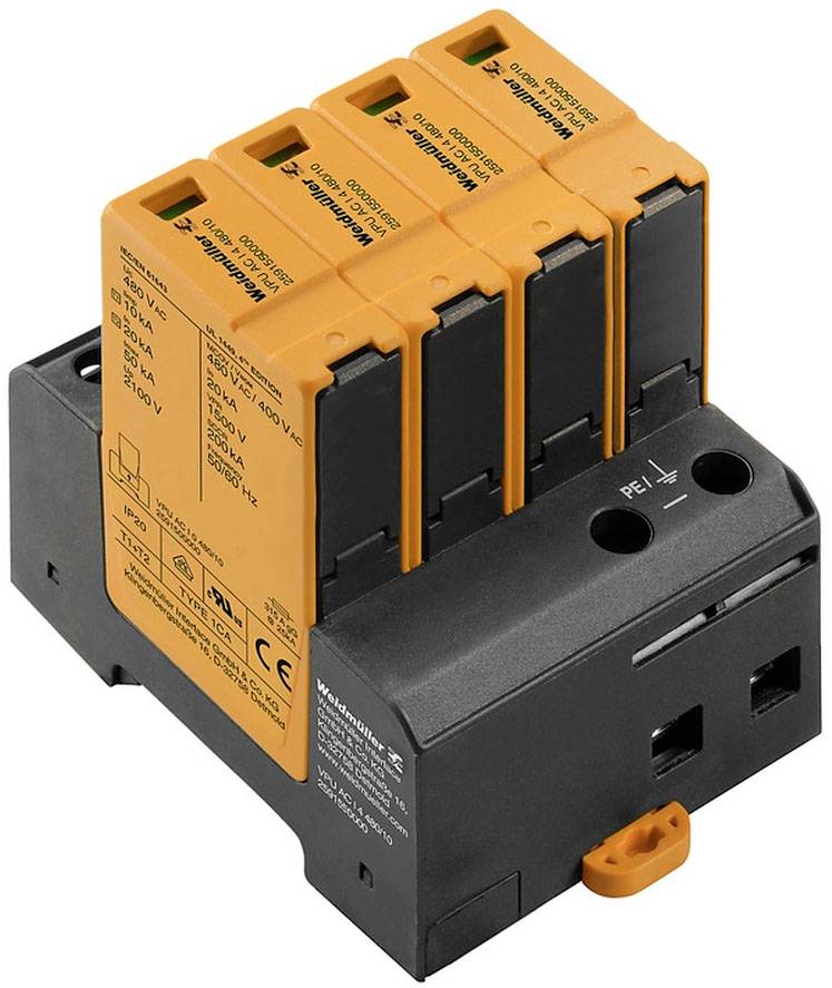 Weidmüller 2591550000 VPU AC I 4 480/10 Overspanningsafleider 50 kA 1 stuk(s)