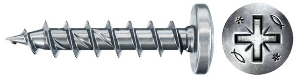 Fischer 670062 Power-Fast II Spaanplaatschroef 3 mm 16 mm Kruiskop Pozidriv Staal Galvanisch verzinkt 200 stuk(s)