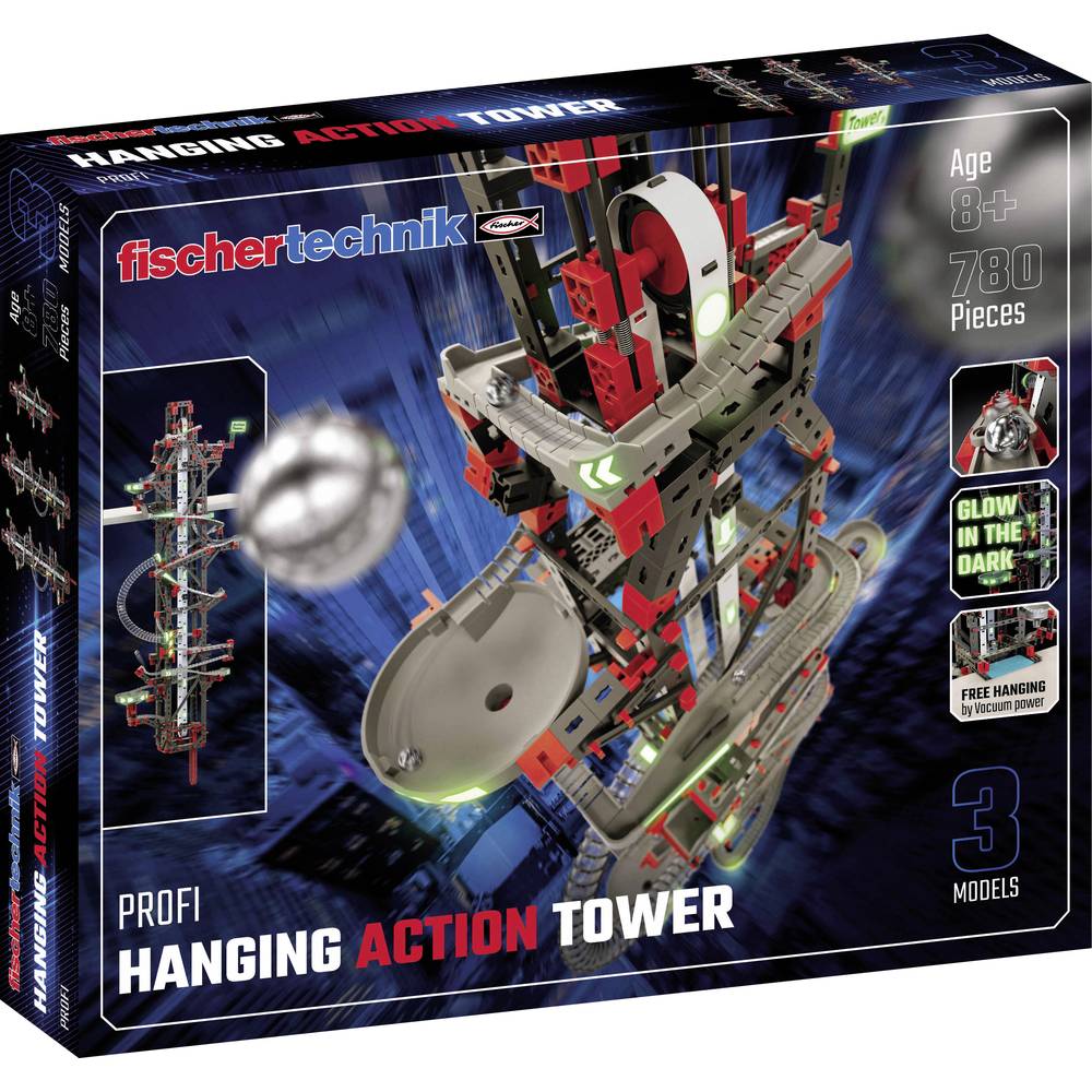 fischertechnik 554460 Hanging Action Tower Experimenten, Bouwpakket, Mechanica Experimenteerdoos vanaf 8 jaar