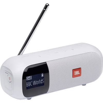 JBL Tuner 2 Bluetooth luidspreker FM radio, DAB, DAB+, Waterafstotend Wit