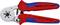 Knipex krimptang met rood-blauwe handgreep, Model 97 55 14, geschikt voor kabeldoorsneden van 0,08-10 mm²/AWG 28-7.
