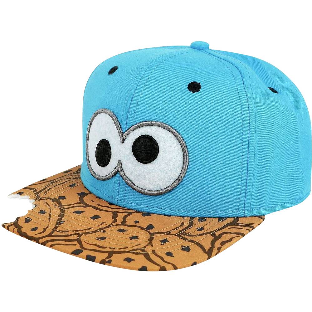 Sesamstraat Cookie Monster Snapback Cap Pet Blauw - Official Merchandise