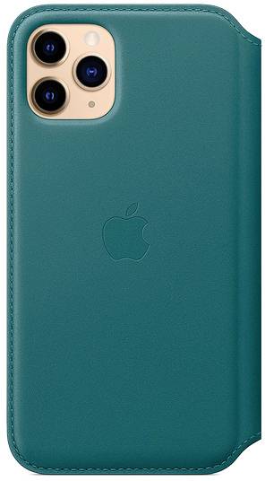 Leather Folio Bookcase Apple iPhone 11 Pro - Peacock-1