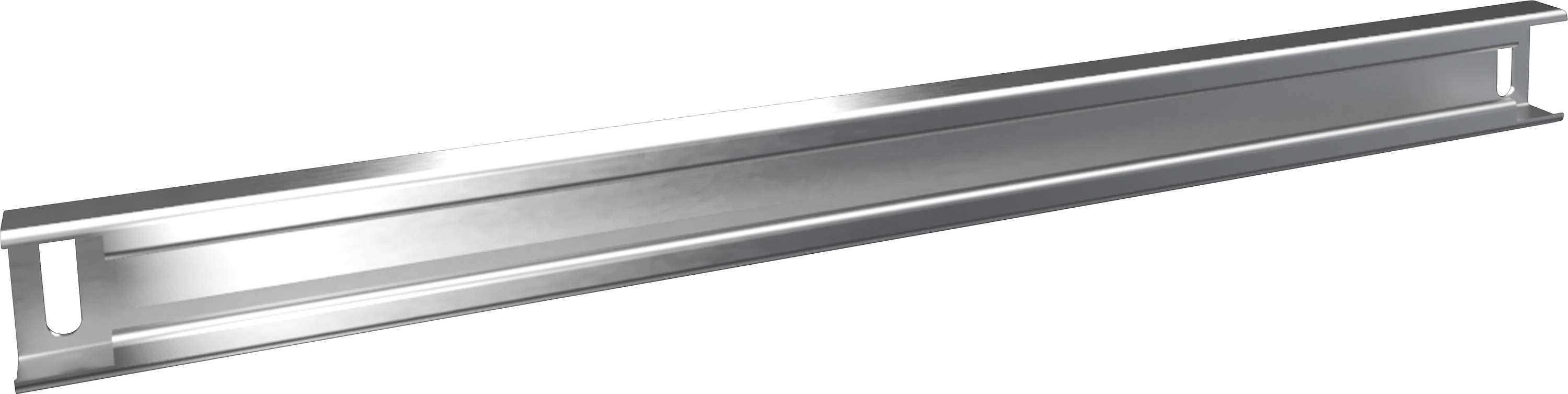 Metalen drager in zilveren kleur, horizontaal weergegeven.