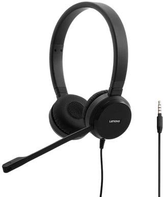Lenovo Pro Wired Stereo VOIP Headset Hoofdband Kantoor/Callcenter Zwart