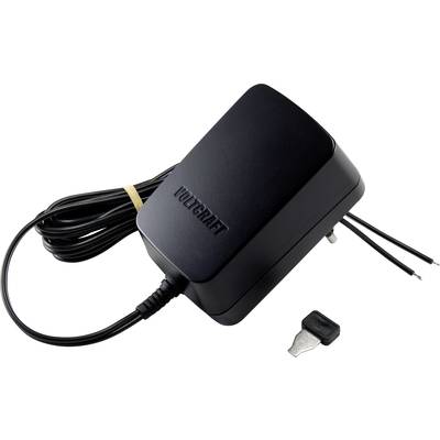 Zwart netsnoer met kabel en metalen stekker, naast een kleine sleutel.