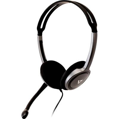 V7 Videoseven Boom MIC On Ear headset  Computer Kabel Stereo  Ruisonderdrukking (microfoon), Noise Cancelling Volumerege