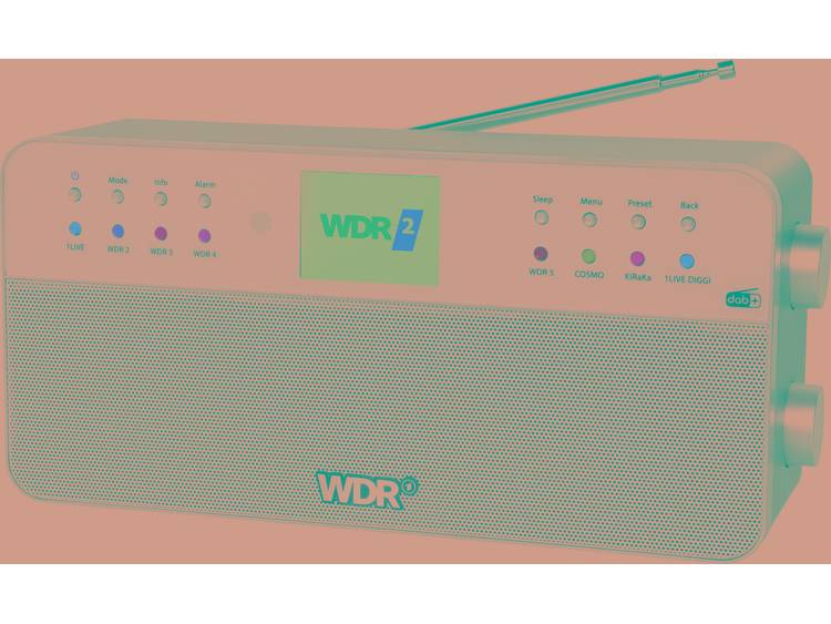 Dual WDR Keukenradio DAB+, FM Bluetooth, AUX Wit