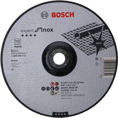 Bosch Accessories 2608600711 2608600711 Doorslijpschijf gebogen  230 mm 22.23 mm 1 stuk(s)
