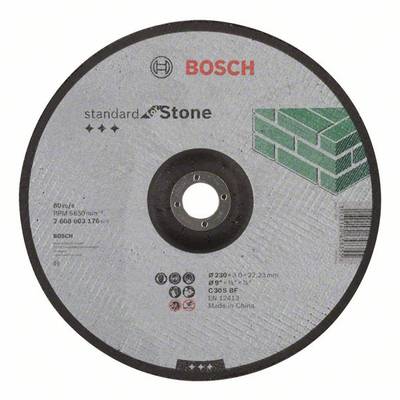 Bosch Accessories 2608603176 2608603176 Doorslijpschijf gebogen 230 mm 1 stuk(s) 