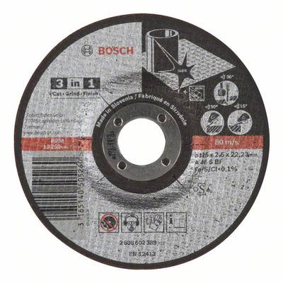 Bosch Accessories Bosch 2608602389 Doorslijpschijf gebogen 125 mm 1 stuk(s) Metaal