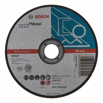 Bosch Accessories 2608603398 2608603398 Doorslijpschijf recht 150 mm 1 stuk(s) Staal