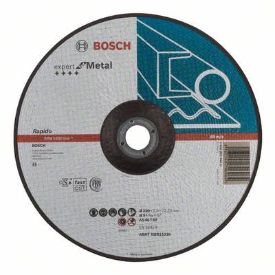 Bosch Accessories 2608603404 2608603404 Doorslijpschijf gebogen 230 mm 1 stuk(s) Staal