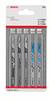 Bosch Accessories 2608667853 Decoupeerzaagbladenset Wood and Metal, 5-delig, schacht met dubbele nok 5 stuk(s)