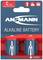'Ansmann Alkaline batterij, type C, 1,5 V, twee stuks in verpakking. Geschikt voor zaklantaarns, speelgoed, afstandsbedieningen.'