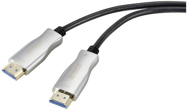 SpeaKa Professional SP-9019356 HDMI-kabel HDMI Aansluitkabel HDMI-A-stekker, HDMI-A-stekker 50.00 m Zwart 4K UHD, Afgeschermd