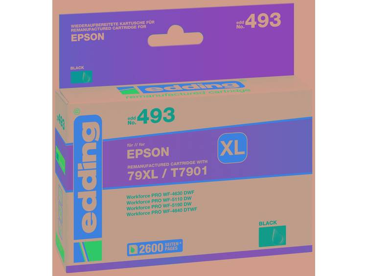 Edding Cartridge vervangt Epson 27XL-T7901 Compatibel Single Zwart EDD-493 18-493