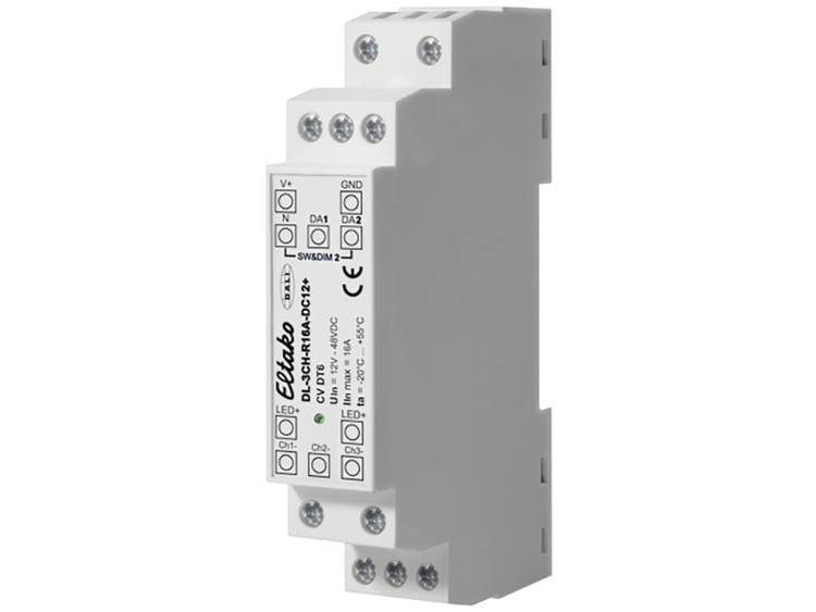 Eltako LED-dimmer DL-3CH-R16A-DC12+ 3-kanaals DIN-rail, DIN-rails