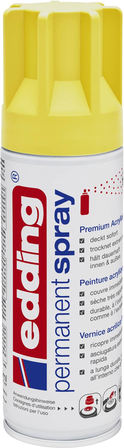 Edding 4-5200905 Edding Spray 5200 Kleur: verkeersbordgeel zijdeglans RAL 1023 200 ml