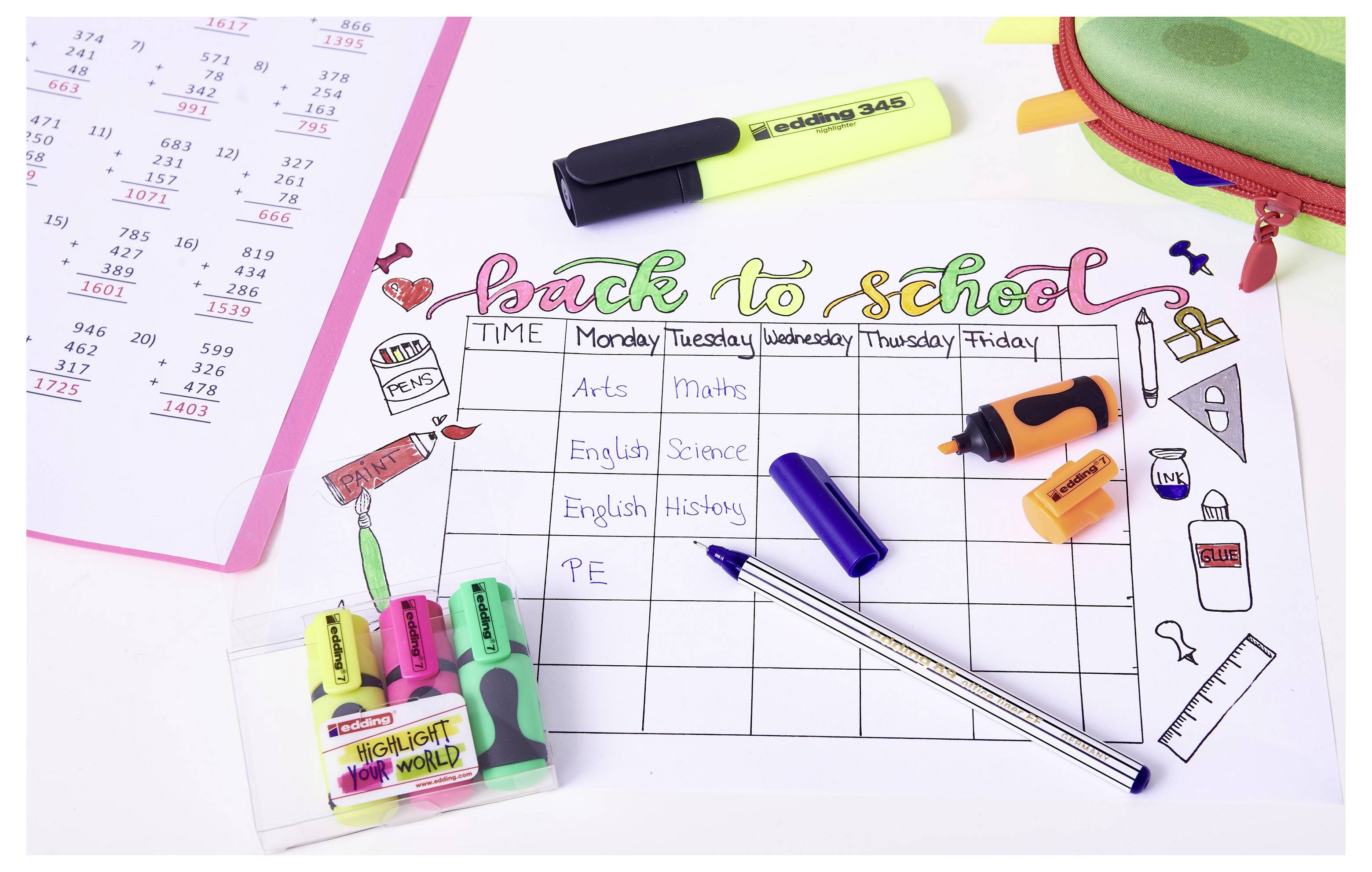 Edding Textmarker 7 Mini 4-7-5-1099 Geel, Oranje, Roze, Lichtblauw, Lichtgroen 1 mm, 3 mm 1 stuk(s)-4