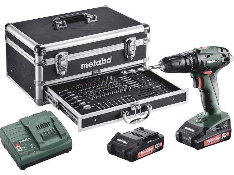 Metabo Accuklopboor-schroefmachine 18 V 2.0 Ah Li-ion Incl. 2 accus, Incl. koffer, Incl. accessoires
