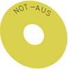 Siemens 3SU1900-0BC31-0AS0 3SU19000BC310AS0 Onderlegring Rond (Ø) 75 mm NOT-AUS Geel, Zwart 10 stuk(s)