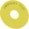 Siemens 3SU1900-0BC31-0DA0 3SU19000BC310DA0 Onderlegring Rond (Ø) 75 mm EMERGENCY STOP Geel, Zwart 10 stuk(s)