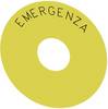 Siemens 3SU1900-0BC31-0JA0 3SU19000BC310JA0 Onderlegring Rond (Ø) 75 mm EMERGENZA Geel, Zwart 10 stuk(s)