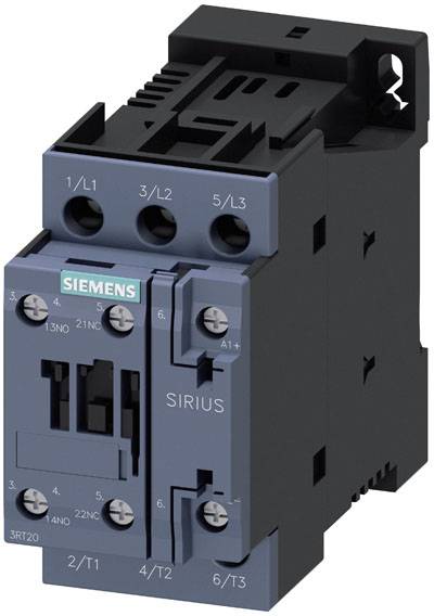 'Bescherming van het Siemens-merk, model Sirius, met drie aansluitklemmen boven en onder. Geschikt voor de besturing van elektrische schakelingen.'