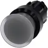 Siemens 3SU10011AD700AA0 3SU1001-1AD70-0AA0 Paddenstoelknop Kunststof frontring Knop Zwart, Helder 1 stuk(s)