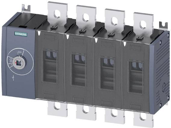 Elektrische vermogensschakelaar van Siemens met vier schakelaars op rij, geschikt voor gebruik in industriële schakelborden.