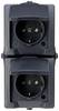 Kopp 136955007 Nautic Wandontactdoos met klapdeksel spatwaterdicht Antraciet 1 stuk(s)