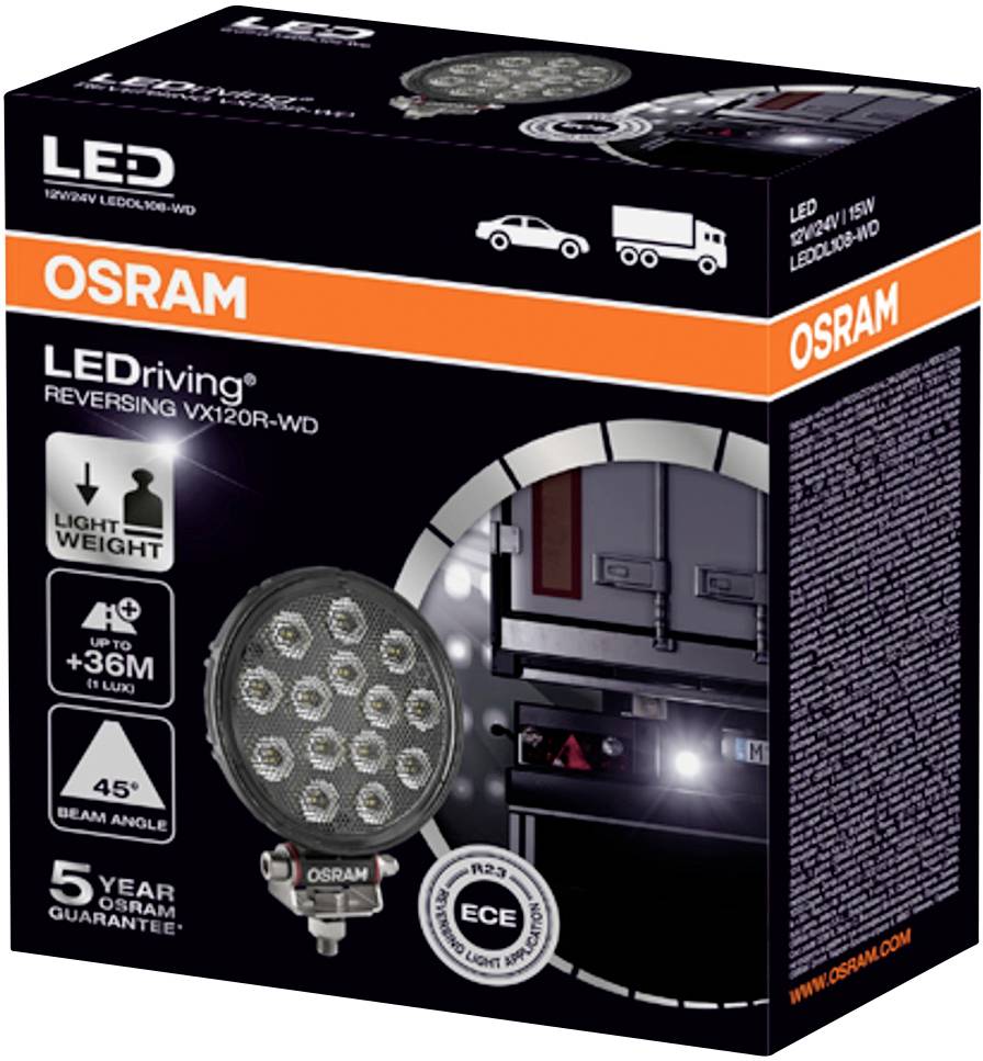 Osram Achteruitrijlamp LED 15W voor 12V/24V Voertuigen REVERSING VX120R-WD-19
