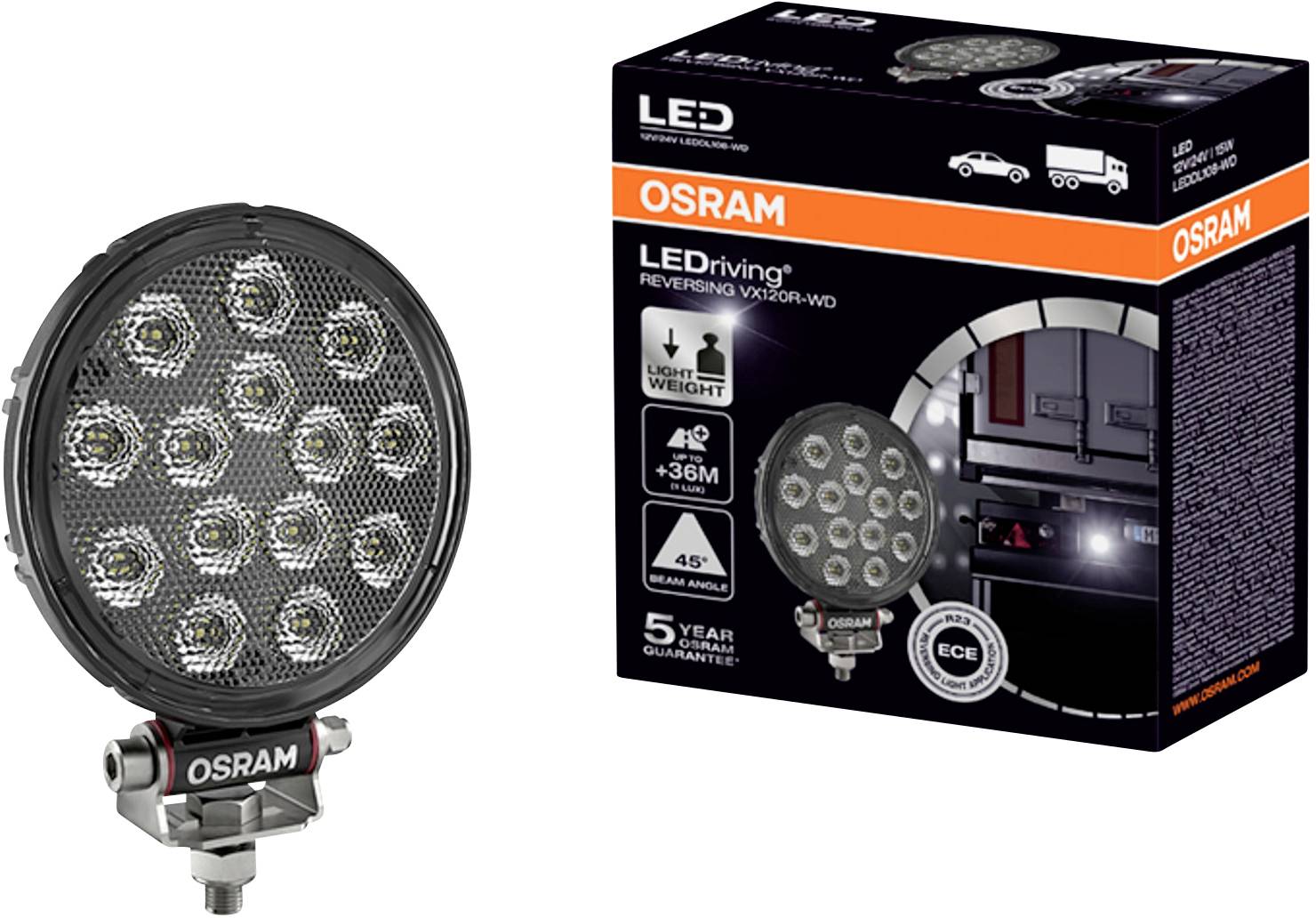 Osram Achteruitrijlamp LED 15W voor 12V/24V Voertuigen REVERSING VX120R-WD-22