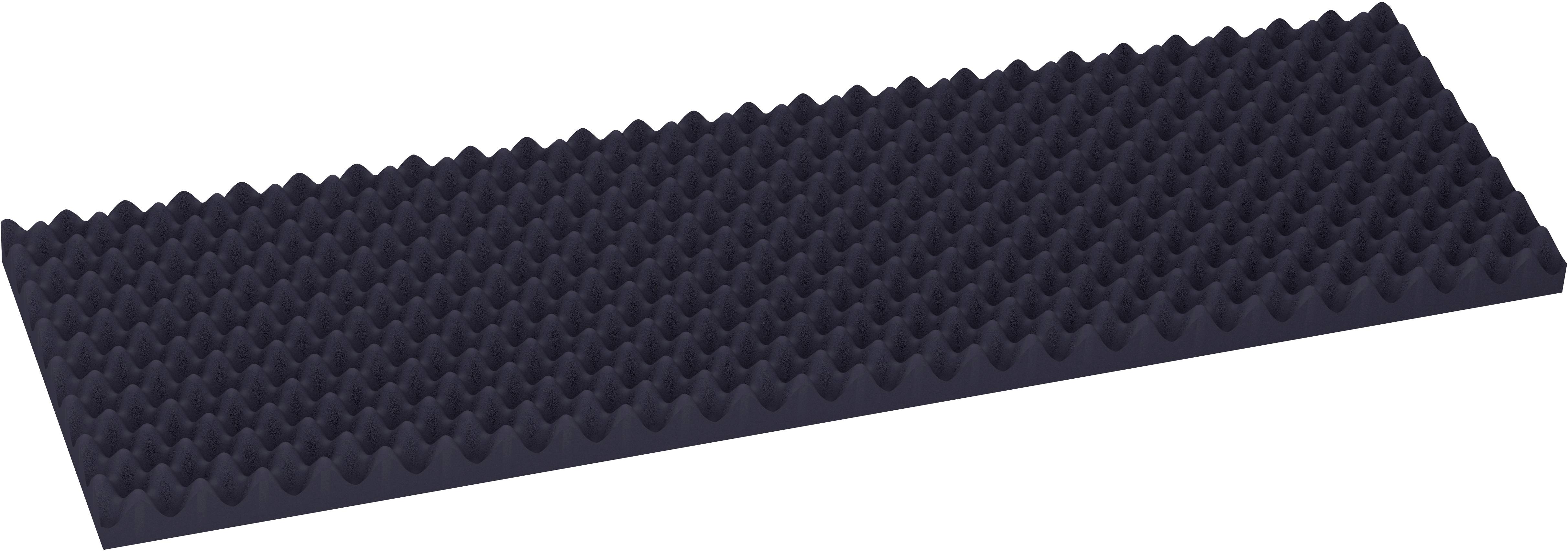 Zwarte, rechthoekige antislipmat met noppen-structuur, die zorgt voor verhoogde stabiliteit en veiligheid.