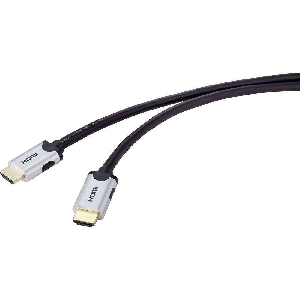 SpeaKa Professional HDMI Aansluitkabel HDMI-A stekker, HDMI-A stekker 1.50 m Zwart SP-9063168 Ultra HD (8K) HDMI-kabel