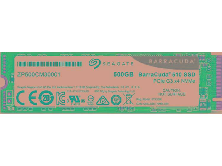Seagate ZP500CM3A001 SATA M.2 SSD 2280 harde schijf 500 GB BarraCudaÂ® Retail PCIe 3.0 x4